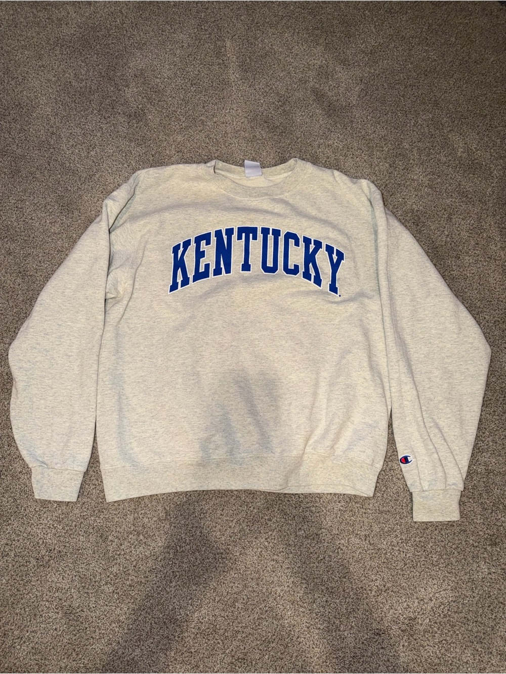 Champion Kentucky Crewneck Sweatshirt - Gray with Blue Logo